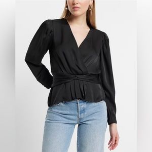 EXPRESS Twist Front Peplum Top 🖤